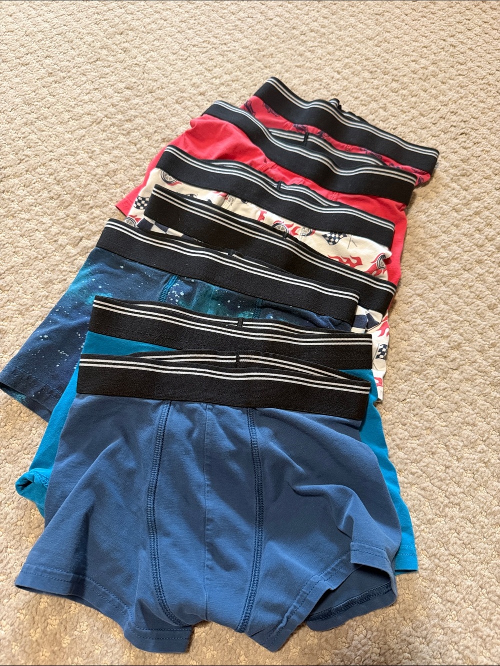 Nordstrom Boys' Boxer Briefs - Blue and Red Mix (size 5/6)